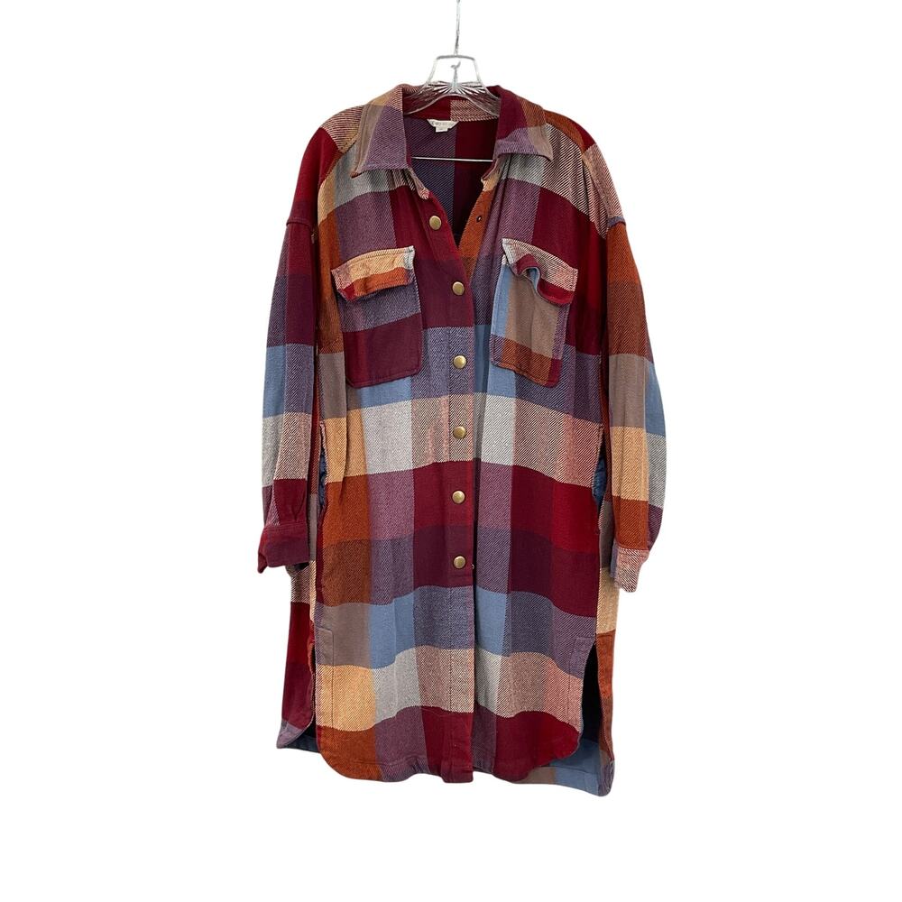 Oversized Longline Shacket with pockets XL